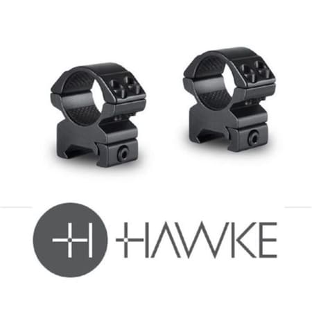 Hawke Optics Hawke Sport Optics  30mm Sport Optics Weaver Rails Medium, Black - 2 Piece 22116